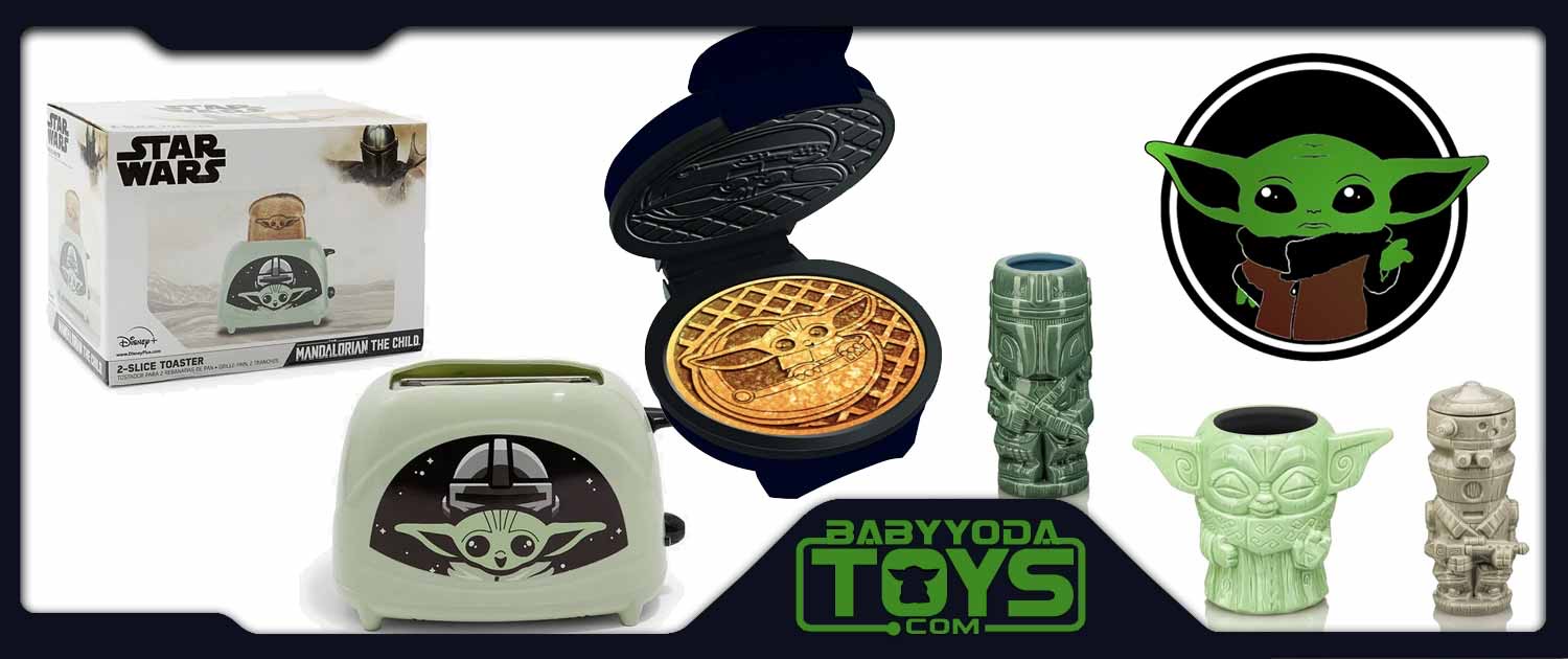 UNCANNY BRANDS Waffle Iron Star Wars Waffle Maker Baby Yoda Waffle Maker  Official The Child Grogu from The Mandalorian, Makes 7 Waffles 